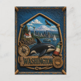 Cartão Postal Viagem Antiga em Washington