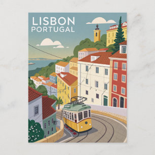Cartão Postal Viagem Antiga Lisboa