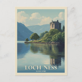 Cartão Postal Viagem Antiga Loch Ness Escócia