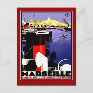 Cartão Postal Viagem Antiga Marselha