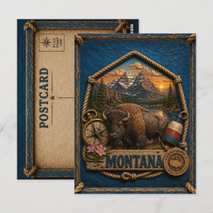 Cartão Postal Viagem Antiga Montana