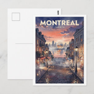 Cartão Postal Viagem Antiga Montreal Canadá