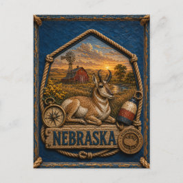 Cartão Postal Viagem Antiga Nebraska