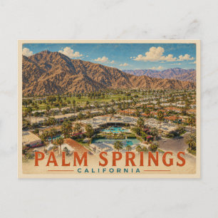 Cartão Postal Viagem Antiga Palm Springs Califórnia