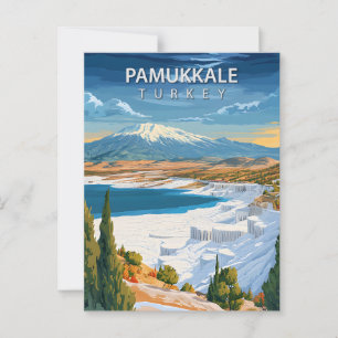 Cartão Postal Viagem Antiga Pamukkale Turquia