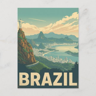 Cartão Postal Viagem Antiga Rio de Janeiro Brasil
