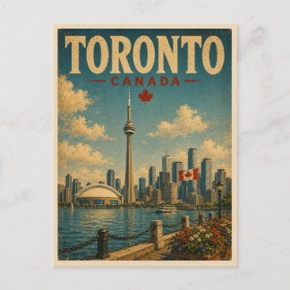 Cartão Postal Viagem Antiga Toronto Canadá