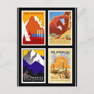 Cartão Postal Viagem Antiga Veja América 4 Impress