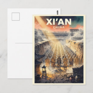 Cartão Postal Viagem Antiga Xi'an China