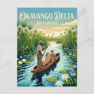 Cartão Postal Viagem ao Delta do Mokoro Botsuana