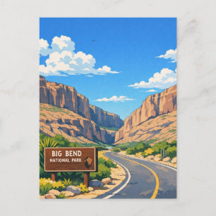 Cartão Postal Viagem ao Parque Nacional Big Bend