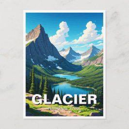 Cartão Postal Viagem ao Parque Nacional Glaciar