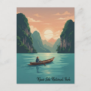 Cartão Postal Viagem ao Parque Nacional Khao Sok Tailândia