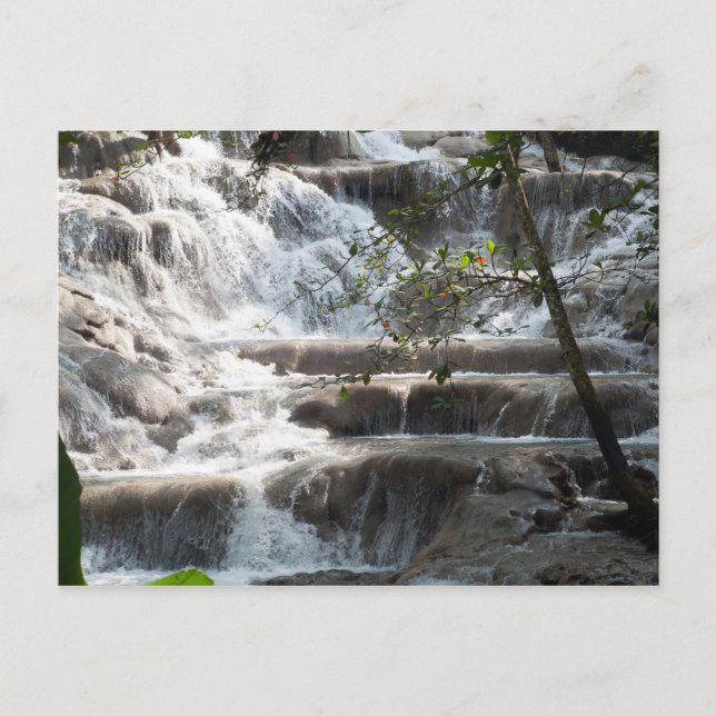 Cartão Postal Viagem Art Dunns River Falls Jamaica (Frente)