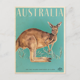 Cartão postal Viagem australiano Vintage
