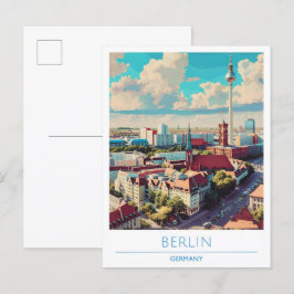Cartão Postal Viagem Berlim Cidade Alemanha