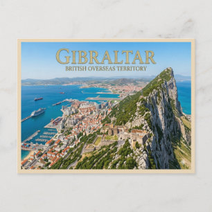 Cartão Postal Viagem Cênica Rocha de Gibraltar