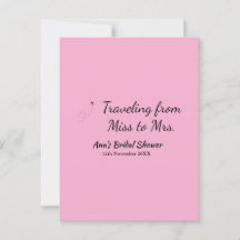 Viagem chá de noiva adicionar nome data senhorita 