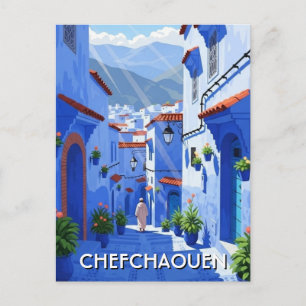 Cartão Postal Viagem Chefchaouen Marrocos