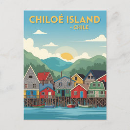 Cartão Postal Viagem Chile Ilha Chiloé