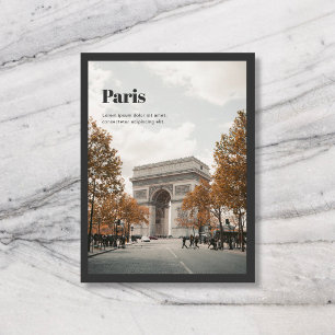 Cartão Postal Viagem Cidade Nome do País Foto Preta