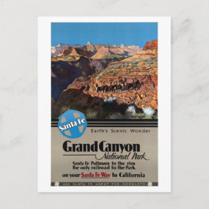 Cartão Postal Viagem Clássica ao Grand Canyon