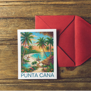 Cartão Postal Viagem Clássica para Punta Cana República Dominica