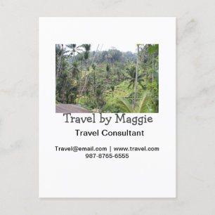 Cartão Postal Viagem consultor da empresa adiciona nome e-mail w