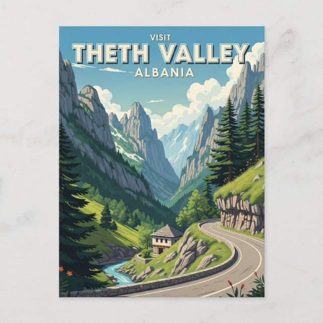 Cartão Postal Viagem da Albânia (Frente)