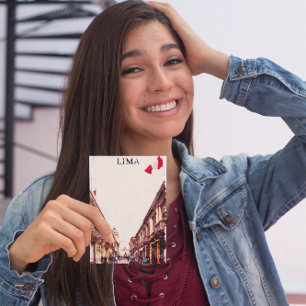 Cartão Postal Viagem da arquitetura Lima Peru