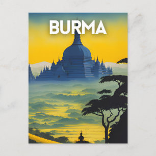 Cartão Postal Viagem da Birmânia