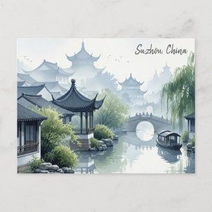 Cartão Postal Viagem da China de Suzhou