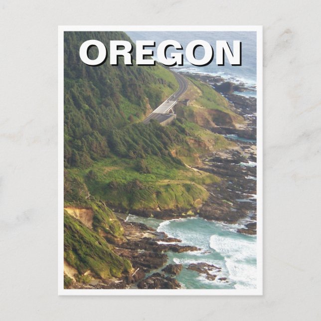Cartão Postal Viagem da costa do Oregon (Frente)