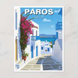 Cartão Postal Viagem da Ilha da Grécia Paros
