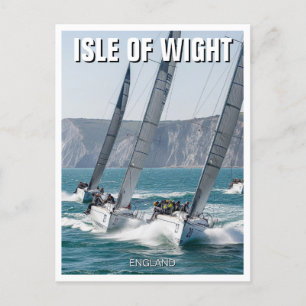 Cartão Postal Viagem da Ilha de Wight, em Yachts, Inglaterra