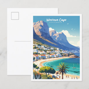 Cartão Postal Viagem da Ilustração da África do Sul do Cabo Ocid