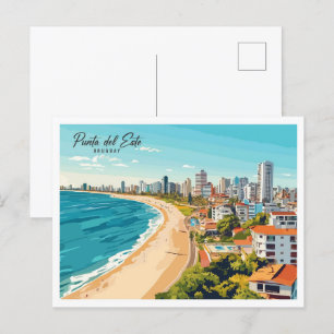 Cartão Postal Viagem da ilustração Punta del Este Uruguai