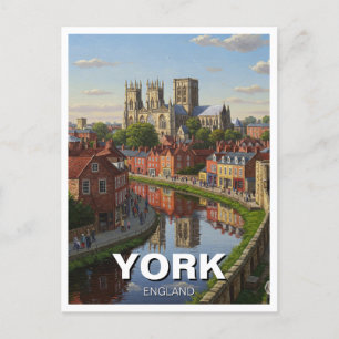 Cartão Postal Viagem da Inglaterra de York
