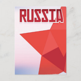 Cartão Postal Viagem da Rússia Red Star Impressão.
