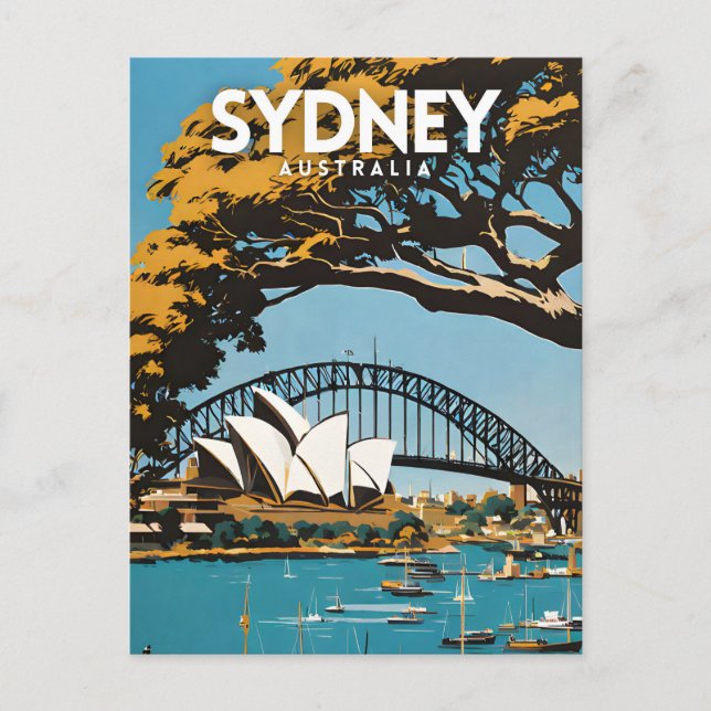 Cartão Postal Viagem da Sydney Austrália (Frente)