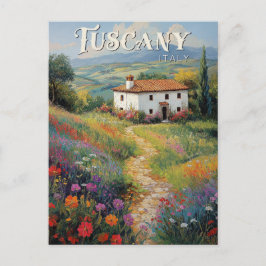 Cartão postal Viagem da Toscana - cena Itália de V