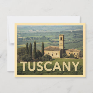 Cartão Postal Viagem da Toscânia Vintage