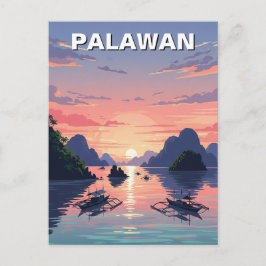 Cartão Postal Viagem das Filipinas Palawan