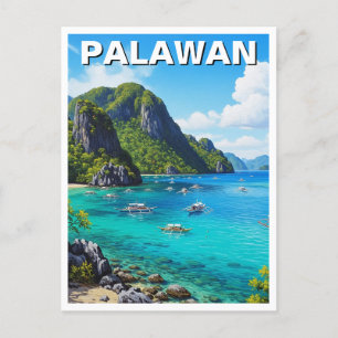 Cartão Postal Viagem das Filipinas Palawan