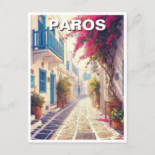 Cartão Postal Viagem das Ilhas Grécias Paros