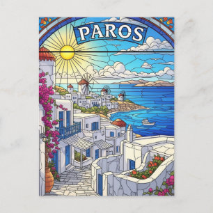 Cartão Postal Viagem das Ilhas Grécias Paros