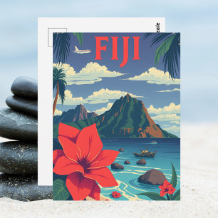 Cartão Postal Viagem das Ilhas Tropicais Fiji