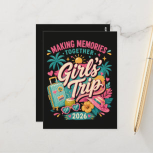 Cartão Postal Viagem das Meninas 2026 Criando Memórias Juntas