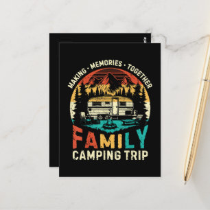 Cartão Postal Viagem de Acampamento Familiar Criando Memórias Ju