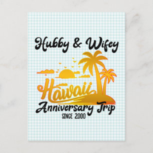 Cartão Postal Viagem de Aniversário de Casamento no Havaí para C